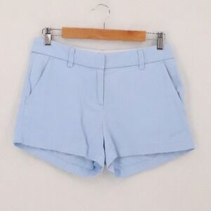 J.Crew 3 in Stretch Chino Shorts Womens Size 2 Light Blue Summer Cotton Preppy